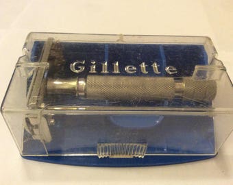 British Gillette Rocket HD Safety Razor with case