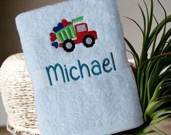 Personalised Children's Embroidered Plush Towel - Any Name - 100's Of Designs To Choose From or Ask Us To Create A Design For You