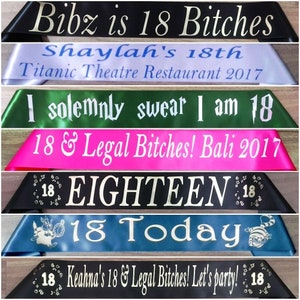 Personalized Birthday Party Satin Sash: Custom Text & Clip Art