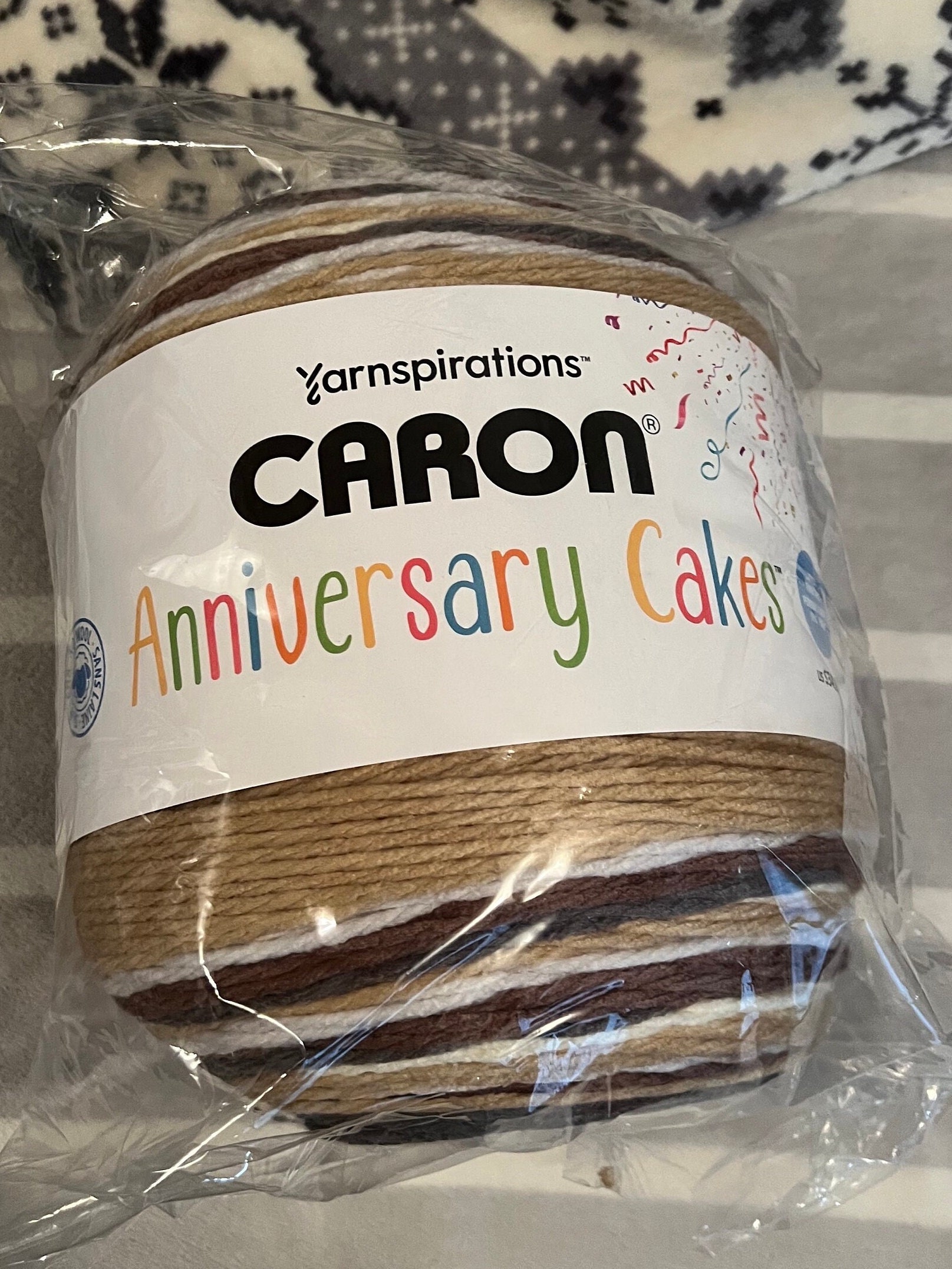 Caron Anniversary Cakes yarn crochet with the corner to corner