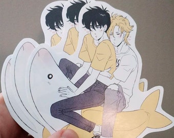 Banana Fish Ash / Eiji 4&quot; decal sticker (Holographic option available!)