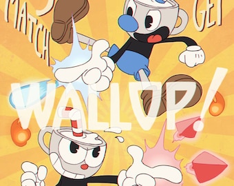 Impresión del cartel de Cuphead 12x18