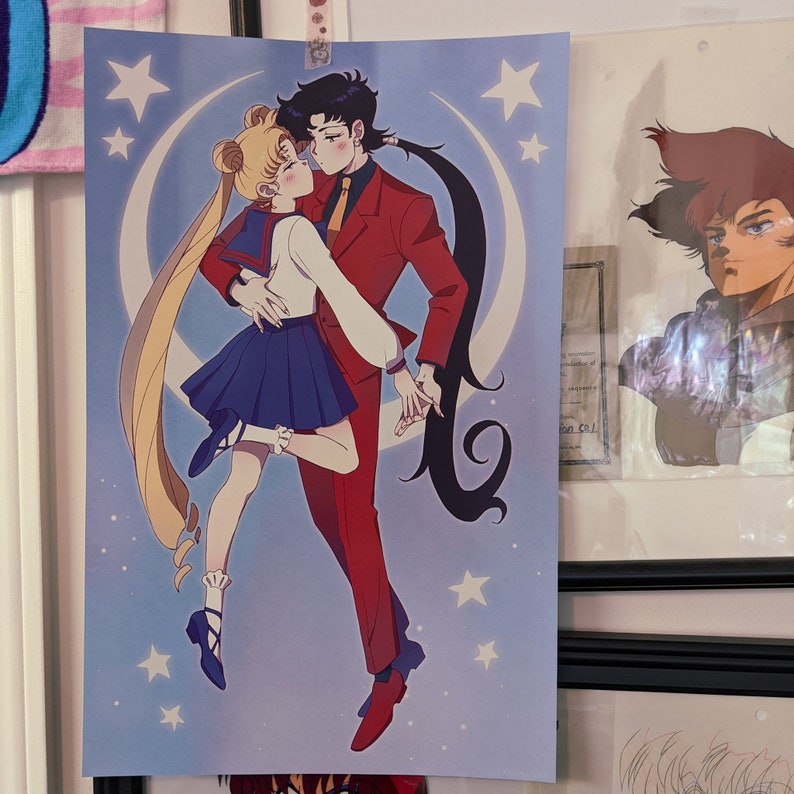 Sailor Moon Seiya / Usagi 11x17 Poster Art Print | Etsy