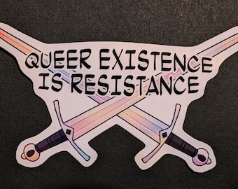 Queer Existence is Resistance 3" weerbestendige sticker