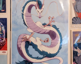 Spirited Away - Haku - approx 8x10" art print