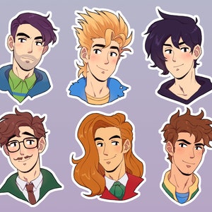 Stardew Valley Bachelors 3" sticker set