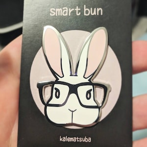 Smart Bun Die Cut Hard Enamel Pin (In Stock!)