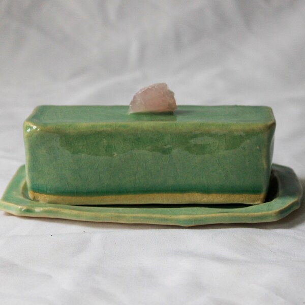 Butter Dish with Gem Detail