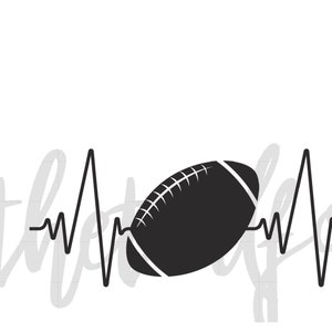 Football Heartbeat Decal | Car Decal | Laptop Decal | Window Sticker | Vinyl Decal | Athletics Decal | Basketball