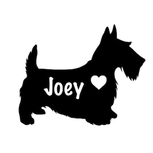 Custom Scottish Terrier Decal | Dog Decal | Car Decal | Scottie Dog Sticker | Personalized Decal | Window Sticker | Dog Mom Gift