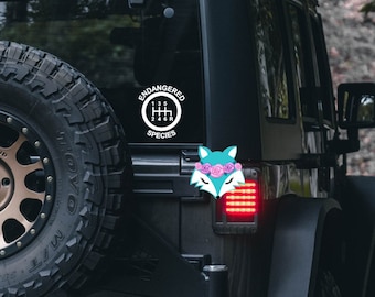 6 speed Gear Stick Shift Car Vinyl Decal, Manual, Endangered Species, Shift Happens, Window Sticker, Gift, Laptop Decal | Yeti Decal