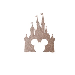 GLITTER Disney World Cinderella Castle Vinyl Decal, Car, Laptop, Window, Yeti, Sticker