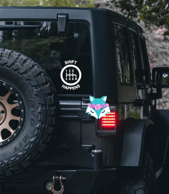 6 speed Gear Stick Shift Car Vinyl Decal, Manual, Endangered Species, Shift Happens, Window Sticker, Gift, Laptop Decal | Yeti Decal