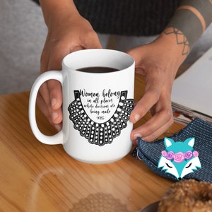 Ruth Bader Ginsburg RBG 11 15 oz Ceramic coffee Tea mug, Feminism, Justice, Lawyer Gift, Political, Mom Girlfriend Best Friend Gift