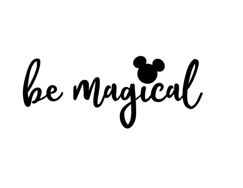 Be Magical Mouse Ears Decal, Car, Window, Sticker, Gift, MacBook, Laptop, Yeti Decal image 1