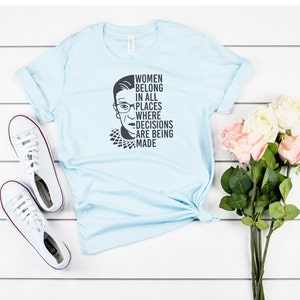 Ruth Bader Ginsburg RBG T Shirt, Sublimated Faded Vintage Soft, Feminism, Justice, Lawyer Gift, Political, Mom Girlfriend Best Friend Gift