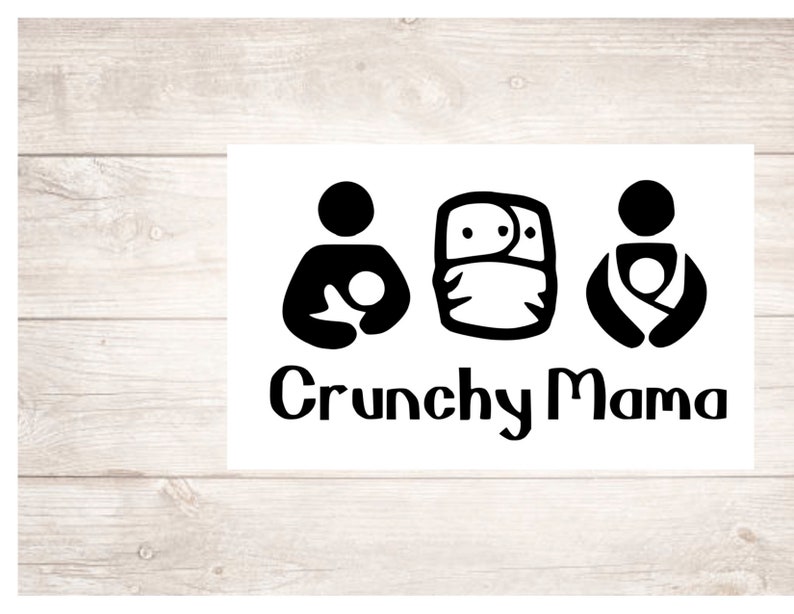 Crunchy Mama Decal Cloth Diapers Breastfeeding Etsy