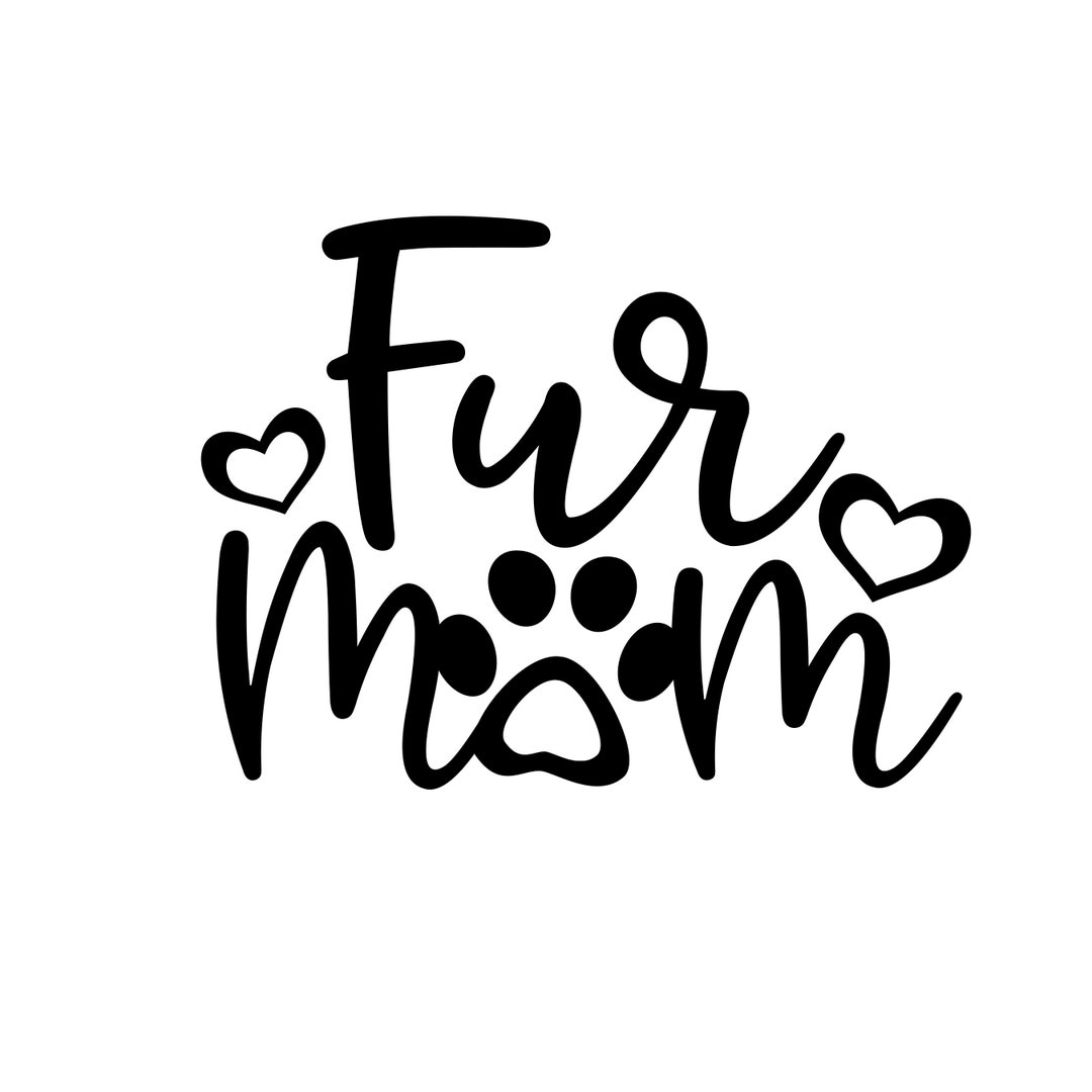 Fur Mom Decal Dog Mom Decal Car Decal Fur Mom Sticker Fur Mama Decal ...