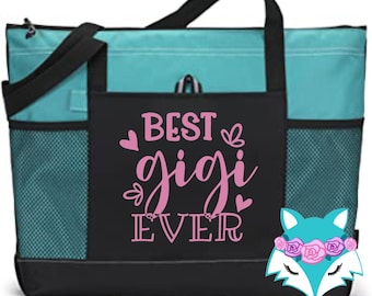 Beste Oma Gigi Nana Mimi Tragetasche, Muttertagsgeschenk, Muttertagsgeschenk Frau, Canvas, Reißverschluss, Schwere Tragetasche, Taschen, Tragetasche