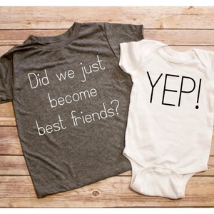 Did We Just Become Best Friends T shirt and Bodysuit Sibling Set | Step Brothers Matching Sibling Outfit