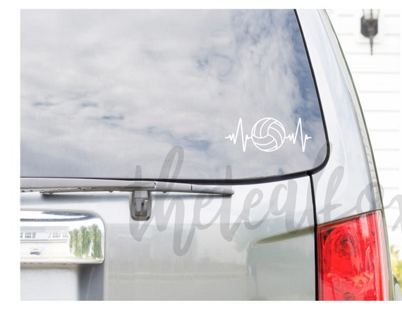 9 Inch, White Gloss 2 Basketball and Volleyball with Heart || Vinyl Graphic Decal Stickers for Vehicle Car Truck Window Laptop Set of TWO || Heartbeat Tennis 9 Inch, White Gloss 2 Basketball and Volleyball with Heart || Vinyl Graphic Decal Stickers for Vehicle Car Truck Window Laptop Set of TWO || Heartbeat Tennis