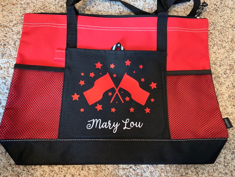 Color Guard Personalized Name Tote Bag Flag Rifle Etsy