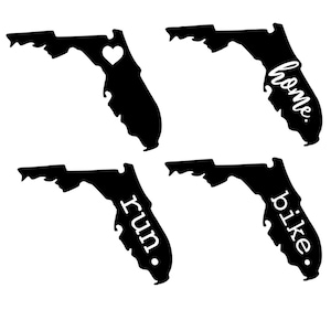 Florida State orgoglio Decal | Eseguire Decal | Decalcomania della bici | Florida casa Decal | Decalcomania amore Florida | Computer portatile adesivo | Decalcomania dell'automobile | Autoadesivo della finestra