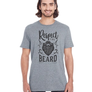 Respect The Beard Beards T Shirt Sublimated Faded Vintage Soft, Dad, Daddy, Funny Gift, Father&#39;s Day, Grandpa, Friend