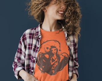 ジャックとサリーのハロウィンTシャツ、ナイトメア、Tシャツ レディース メンズ ユニセックス グラフィックシャツ