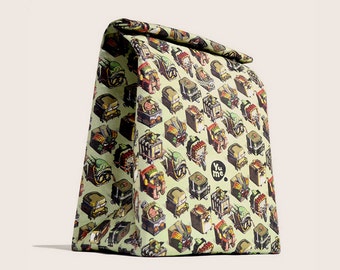 Insulated Lunch Bag Tyvek “Sushi” / YPB-4 / Lunch Sack/ Lunch Bag/ paper bag/ Insulated/ BACK to SCHOOL/ Eco-friendly