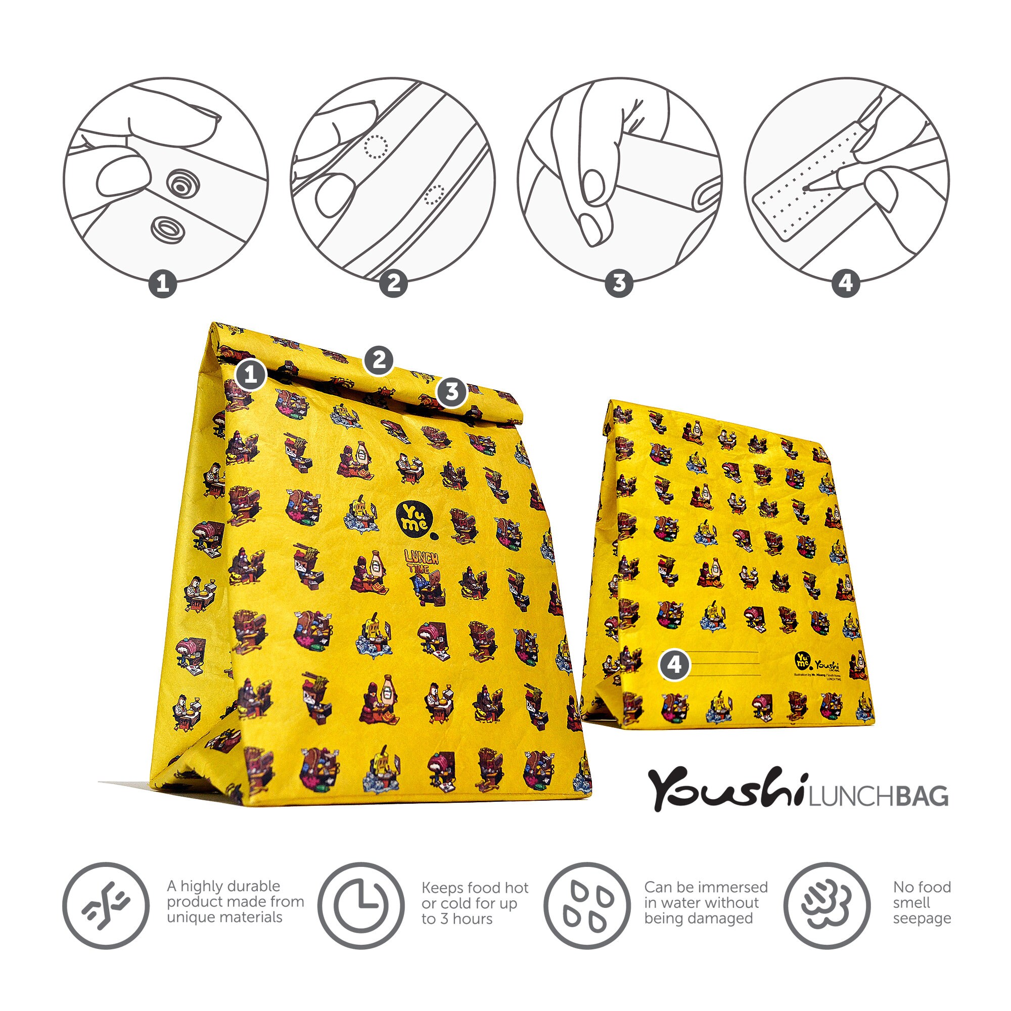 YUME Reusable Lunch Paper Bag Lunch Sacks Women Girls Etsy