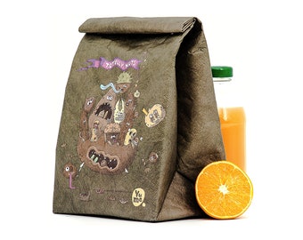 YUME Food Insulated Lunch Bag for Women - Lunch Bags Boxes Reusable - Insulated Lunch Tote Bag - lunch Bag for Kids - Totally Nuts