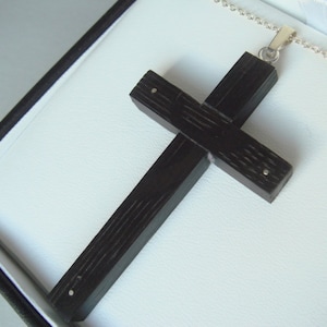 Bog oak cross.