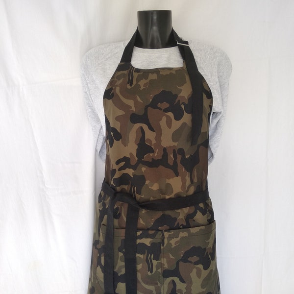 Apron Loop Unisex Military / Camouflage Camouflage Camo Apron / Green Camo Apron / Green Camouflage Apron / Green Camouflage Apron