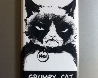 Magnet Grumpy Cat gezeichnet, Metallmagnet