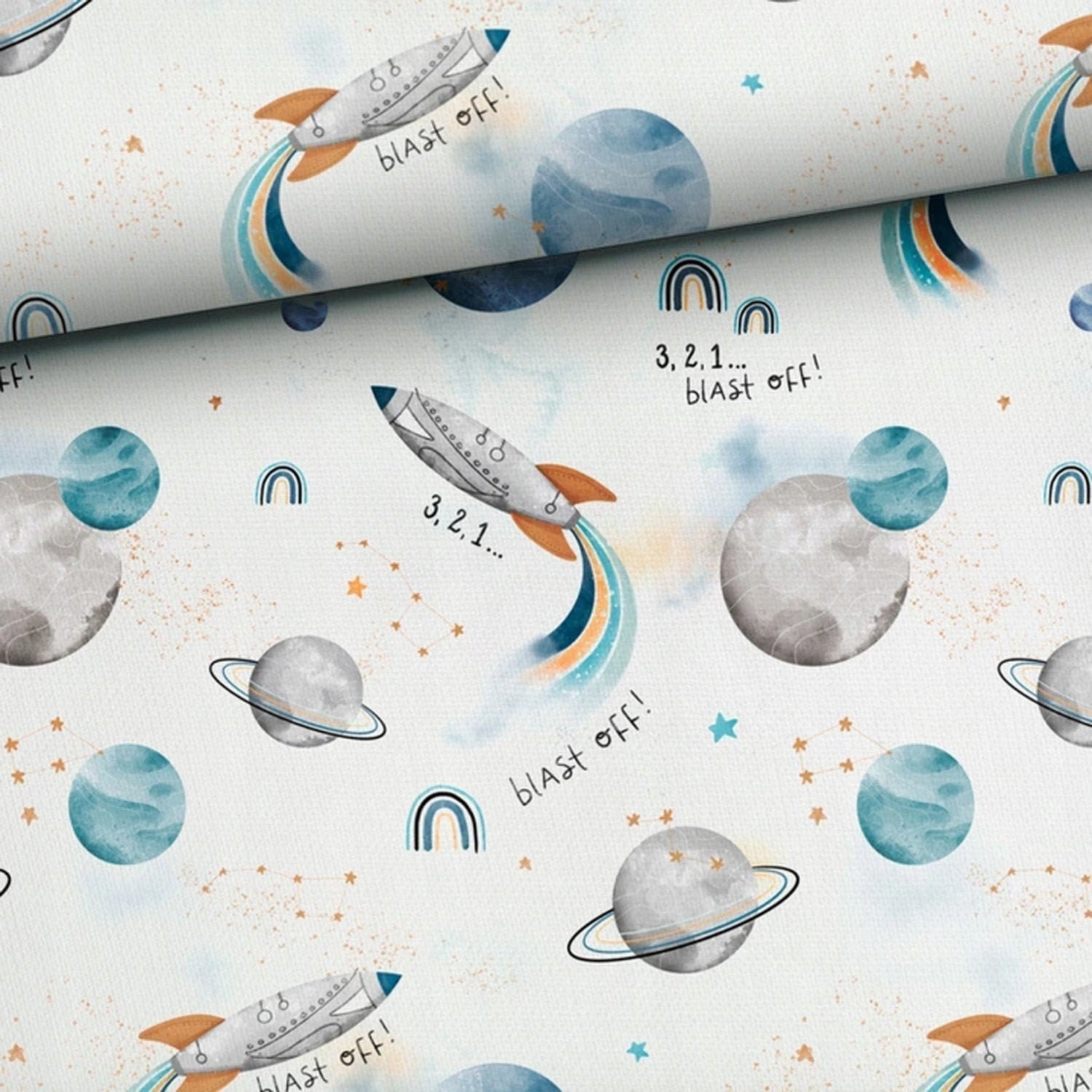 Space Fabric, Galaxy Fabric, Sky Fabric, Outer Space Themed Home Decor Half  Yard Half Meter 100% Cotton 59 150 Cm Wide 