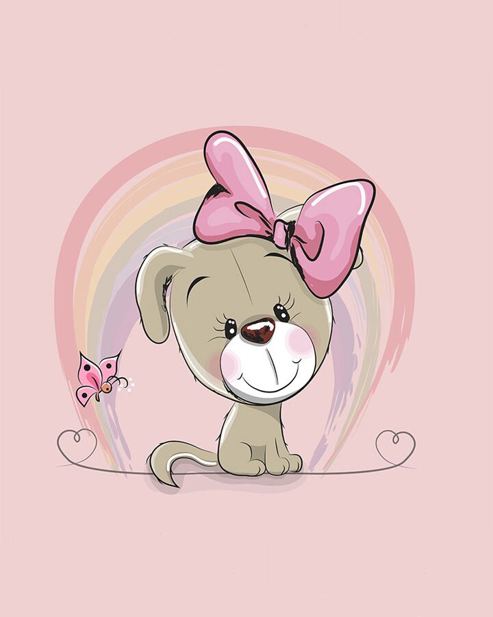 Puppy Fabric Dog Fabric Cute Animals Stretchy Knit Fabric - Etsy UK