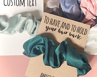 Personalised Scrunchie Gift | Add any text | Hen Party Favours | Presents for Bridal Shower | Scrunchie