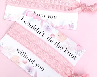 Hair ties | I couldn’t tie the knot without you | elastic hair tie | Hen party favours | Personalised favours
