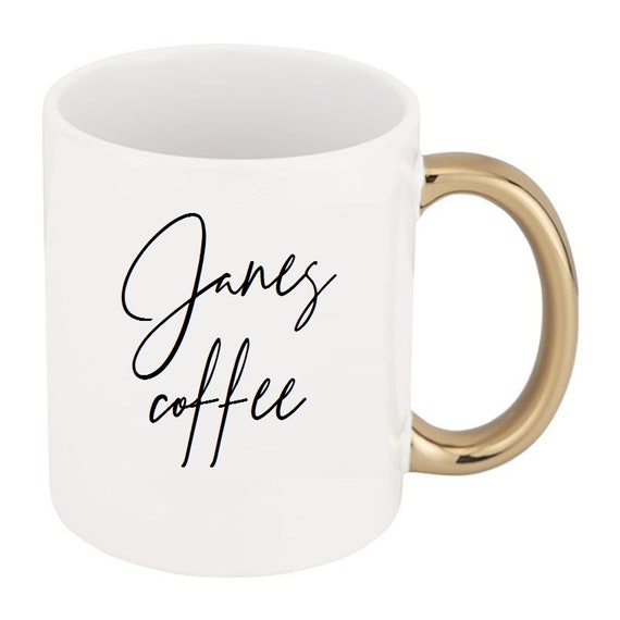 Personalised mug | Gold or Sliver handle mugs | mug
