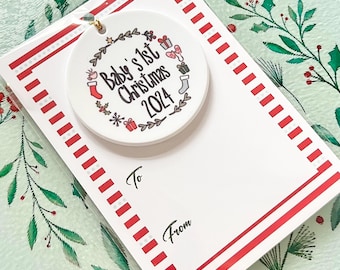 2026 Baby’s first Christmas bauble | baby gifts | 1st Christmas | Baby bauble