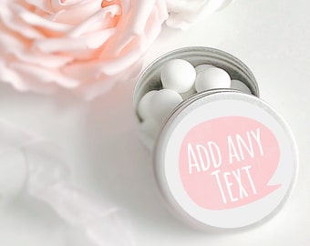 Personalised Tins: Hen Party Favors, Custom Text (Set of 10)
