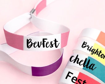 Personalised fabric wristbands | Add any text | Wedding wristbands | Festival wristbands | Favours