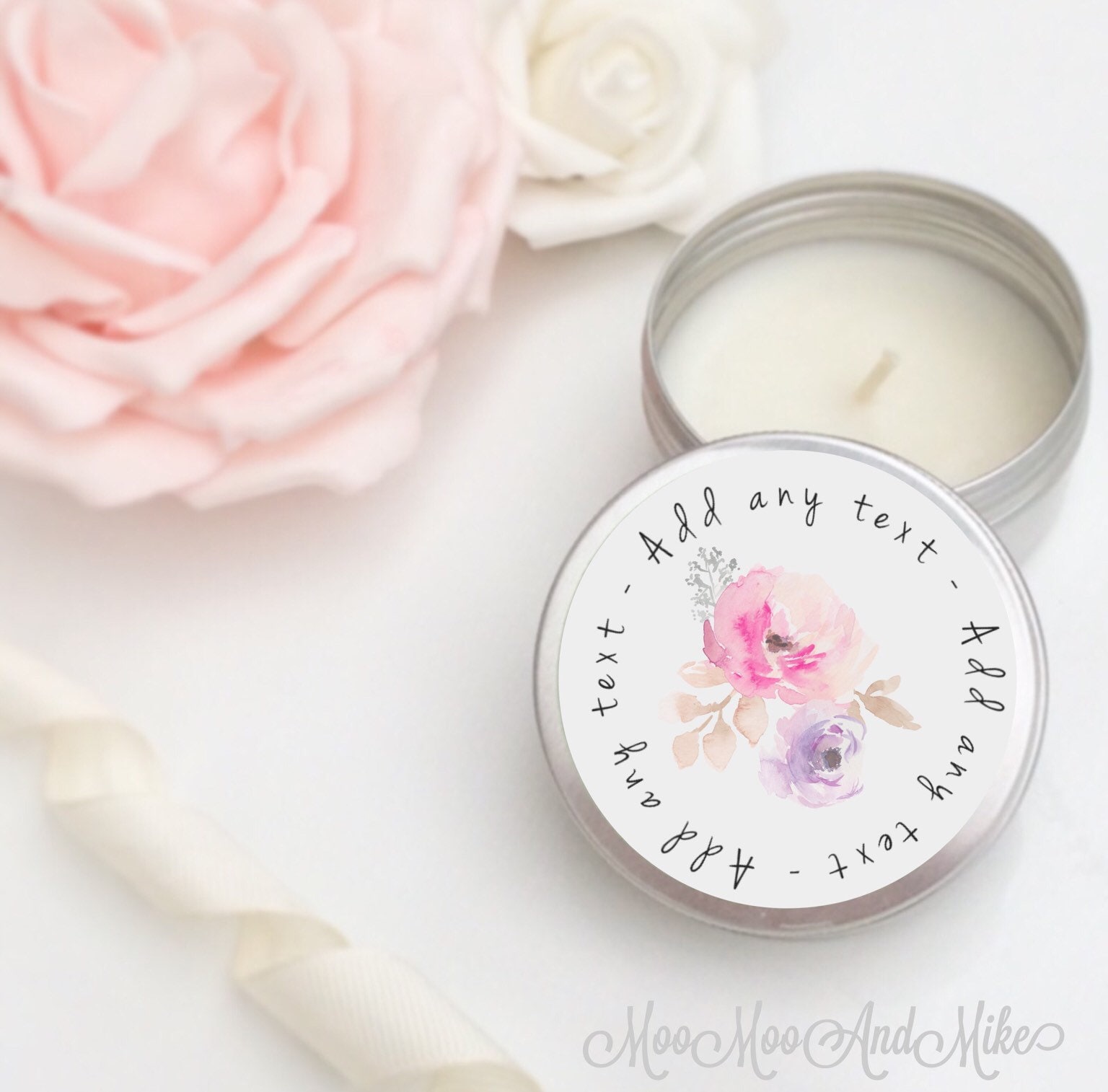 Set of 10 personalised candle Wedding Favours Soy Favour Candles