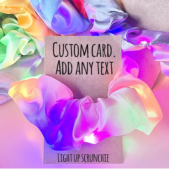 Personalised light up Scrunchie Gift | Led Light Up Scrunchie - Flashing scrunchie - party favour