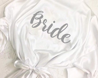 Wedding dressing gown | Kimono robes | Satin robe | Bride robe | Bridal party dressing gown | Bride robe