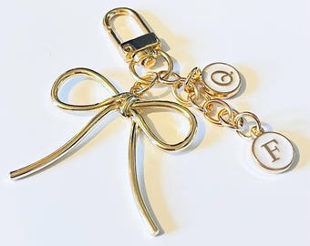 Personalised Bow Bagcharm Keychain - Bow Keyring - Bag Pendant - Bow Charm - handbag charms
