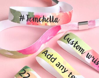 Personalised fabric wristbands | Add any text | Wedding wristbands  | Festival wristbands | Hen party wristband | reusable wristbands