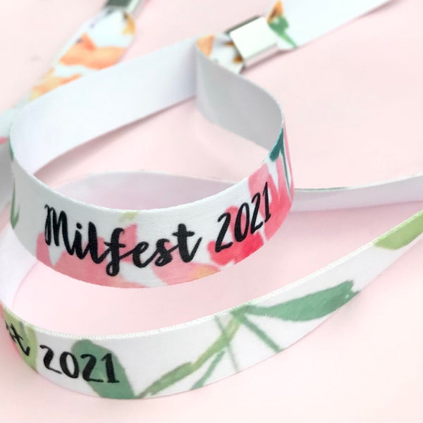 Personalised fabric wristbands | Add any text | Wedding wristbands  | Festival wristbands | Hen party wristband | removable wristbands