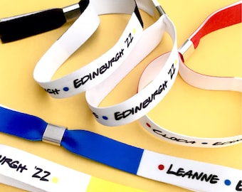 Custom fabric wristbands | Friends wristbands | Party wristbands | Add any text | Friends theme wristbands | Festival wristbands
